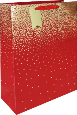 Produktbild von Clairefontaine Weihnachts-Geschenktüte "Sternregen rot"
