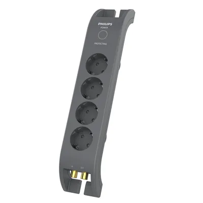 Produktbild von Überspannungsschutz Philips SPN5144A/58, schwarz, 2m