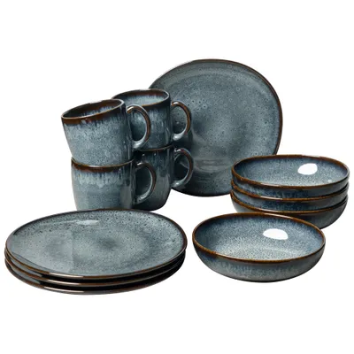Zdjęcie produktu dla like. by Villeroy & Boch Lave gris Fruehstuecks Set 12tlg. Steingut grau 1042599028