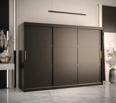 Produktbild von Kleiderschrank RAISA 1 – Breite 250 cm, schwarz