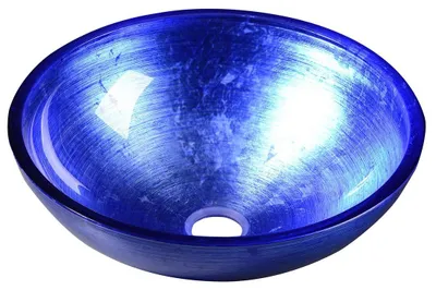 Produktbild von MURANO BLU Glaswaschbecken zum Aufsetzen, Durchmesser 40cm, Blau
