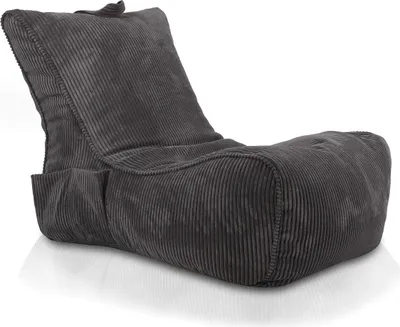 Obrázek produktu pro Ecopuf Fuzzy, Křeslo Chaise Longue, Sedací Vak sedací vak 60x80, Tmavě šedá Sz90