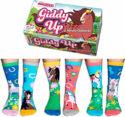 Produktbild von Giddy Up Pferde Oddsocks Socken in 30,5-38,5 im 6er Set