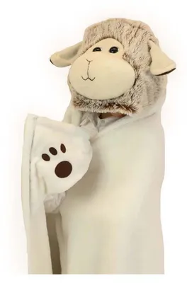 Produktbild von Kuschelige Noxxiez BL805 Schaf-Kapuzendecke für Kinder