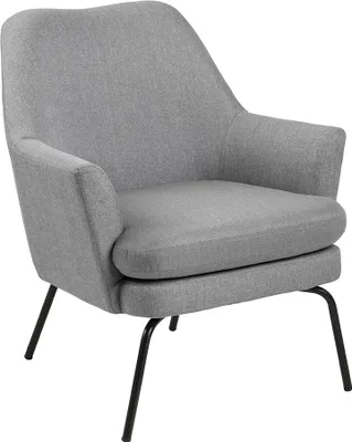 Produktbild von Smuk Fay Sessel aus Stoff, Grau, mit Metallbeinen, 74 x 73 x 83 Zentimeter