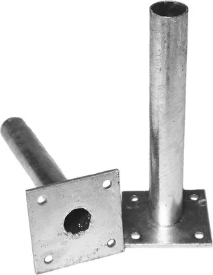 Produktbild von Bodenplatte zum aufschrauben Aufschraubhülse für Pfosten mit 34 mm Außenmaß