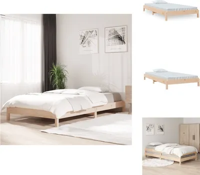 Produktbild von vidaXL Stapelbett 75x190 cm Massivholz Kiefer - Betten & Bettgestelle