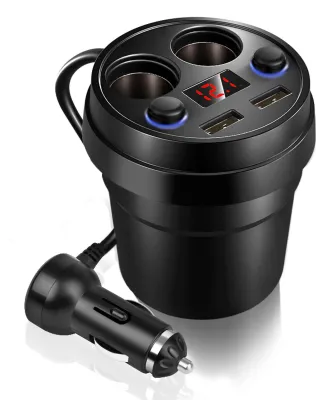 Autolader mit 2 USB und 2 Zigarettenanzündern, 120 W, 3,1 A