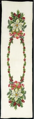 Produktbild von Eva Rosenstand Kreuzstich-Set „Begonie, Adventsstern“, Zählvorlage, 30 x 105 cm
