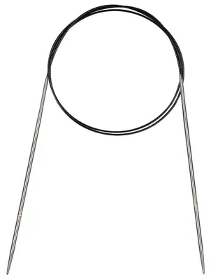Image de Aiguilles à tricoter circulaires, longueur 100 cm, diamètre 3,25 mm, en acier inoxydable, avec câble flexible