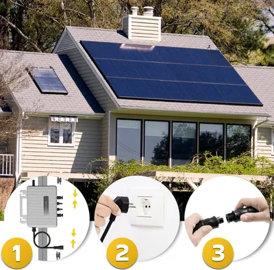 Produktbild von SUNNIVA® 1800W Balkonkraftwerk 800W komplett Steckdose - Ecoflow 800W Wechselrichter - PV Solaranlage - 4x450W Solarmodule - 5m Kabel - WIFI