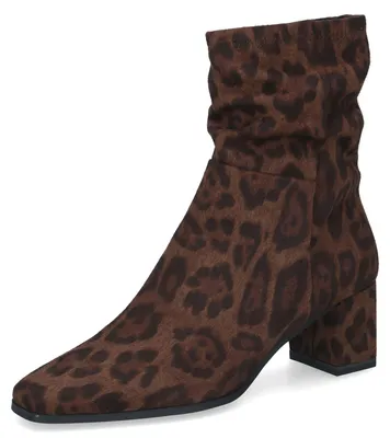 Image de Botte pour femme Caprice, modèle à talon, en textile, couleur beige, taille 37