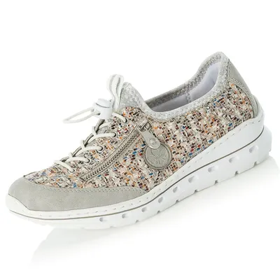 Produktbild von Rieker Damen Slipper Grau/Mehrfarbig