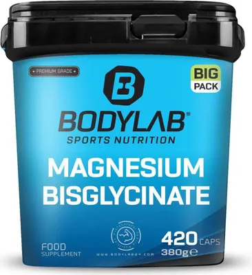 Produktbild von BODYLAB BIG PACK Magnesium Bisglycinate - 420 Kapseln