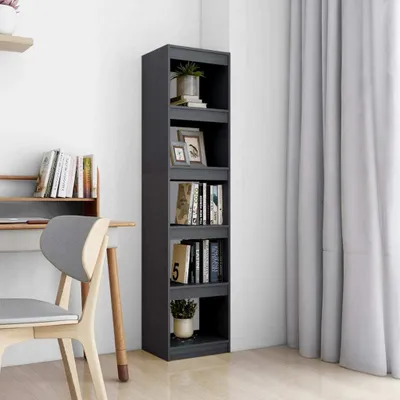 Produktbild von vidaXL Bücherregal/Raumteiler Grau 40x30x167,5 cm Massivholz Kiefer - Bücherschrank - Bücherschränke - Bücherregal - Bücherregale