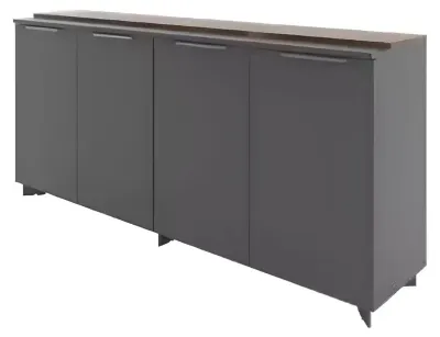 Produktbild von Sideboard Kommode Schrank Konsole Anrichte Büromöbel Büro Einrichtung Grau