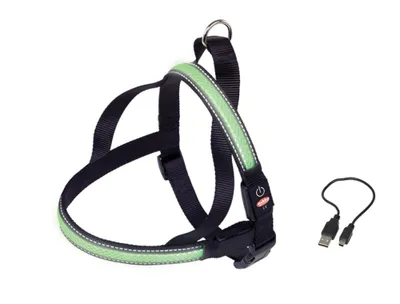 Produktbild von Nobby Flesh Mesh, Hund, Zugfreier Gurt, S, Grün, Nylon, Einfarbig