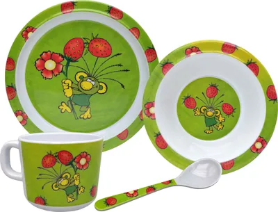 Obrázok produktu pre Súprava riadu s trstinou 4 ks, viacfarebná, 68707A
