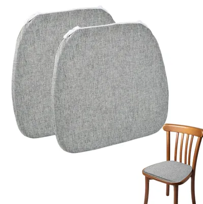 Sitzkissen-Set 2er-Pack 42x40 cm grau Memory-Schaum