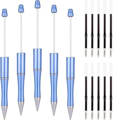Produktbild von 5 Stück Kugelschreiber mit 1 mm Mine schwarz Blau Kunststoff