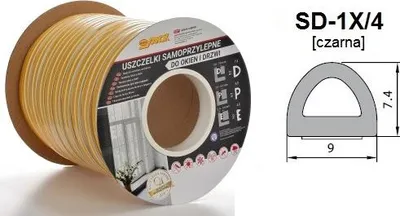Image de Bande d'étanchéité de joint de porte autocollant en caoutchouc de maison, de 5 m, de 9 mm x 7,5 mm, pour l'isolation acoustique, de caoutchouc, couleur white (5 m)