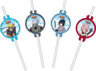Produktbild von Naruto Strohhalme 8 Stück 19 cm