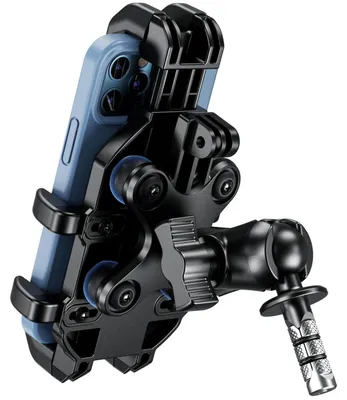 Image de Support de téléphone pour moto, avec amortisseur de vibrations, réglable, compatible avec les smartphones de 5,4 à 7,2 pouces
