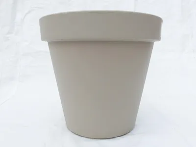 Produktbild von Pflanzkübel E&K, beige, Taupe rund Ø80cm, Pflanztopf Blumentopf Kübel XXL groß outdoor indoor