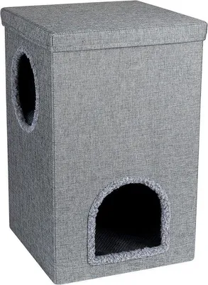 Image de Aire de jeux pour chats et coin détente en tissu à motifs