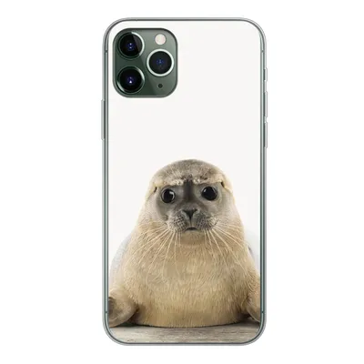 Produktbild von MuchoWow® Handyhülle Schutzhülle Hülle für iPhone 11 Pro Robbe - Tiere - Kinder - Jungen - Mädchen - Kinder Silikon Softcase Handy Hülle - Handy