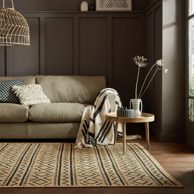 Nachhaltiger Jute-Teppich mit geometrischem Muster_Braun-Schwarz_Rechteckig_#sku_BARK503119374562-BARK503119374563-BARK503119374564-BARK503119374565#