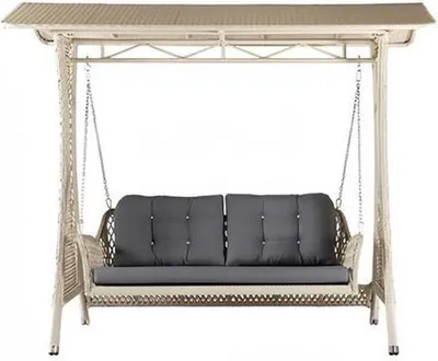 Produktbild von Gartenschaukel Hochwertig Grau Outdoor Robuste Edle Schaukel Designer Möbel