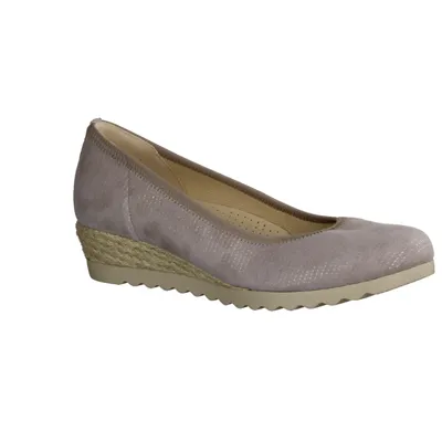 Produktbild von Gabor Comfort 42641-85 Damenschuhe, Ballerina, Leder, Beige, Keilballerina - Damenschuhe Modische Pumps / Ballerina, Beige, leder (michelle stripes)