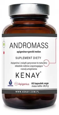 Zdjęcie produktu dla Kenay AndroMass Apigenina + Gorzka Melon, 60 kapsułek