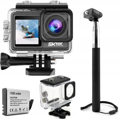 Produktbild von Sportkamera Gomedia V-39S 5K UHD, Wi-Fi, Eis, Zubehörset V39S 90 Minuten