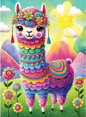 Produktbild von WOODEN CITY Holzpuzzle Regenbogenlama 40 dlks