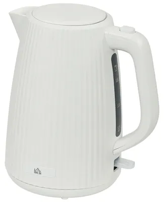Produktbild von Elektrischer Wasserkocher, 1,7L Schnellkochfunktion, 2200W, mit herausnehmbarem Kalkfilter, Abschaltautomatik, Cremeweiß