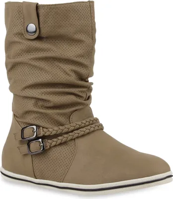 Obrázok produktu pre Mytrendshoe Dámske športové čižmy s prackou 70991, Farba: Khaki, Veľkosť: 39