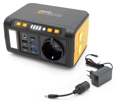 Produktbild von Technaxx TX-205, Lithium-Ion (Li-Ion), 20000 mAh, Gleichstrom, Solar, USB, 74 Wh, Quick Charge 3.0, 120 W