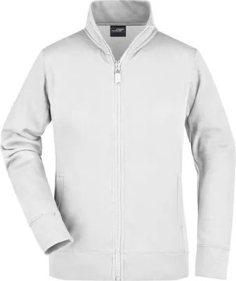 Produktbild von Sweat-Jacke aus formbeständiger Sweat-Qualität white, Gr. XL