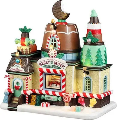 Productafbeelding van The Merry Mint! Sweet Shop 18x26x27 cm Kerstdorp LEMAX