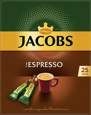 Produktbild von Jacobs Typ Espresso Sticks | löslicher Kaffee | 25 Portionen