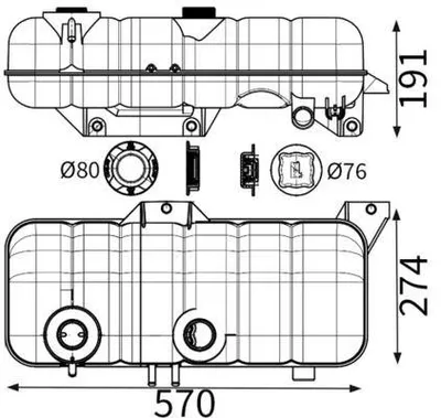 Produktbild von MAHLE Ausgleichsbehälter Kühlmittel für VOLVO NH12 Kühlwasser CRT 273 001S