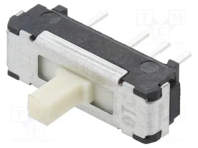 Zdjęcie produktu dla 1x Przełącznik suwakowy 0,1A/12VDC, typ ON-ON-ON, pozycja: 3, 3N, model SSSS919800, przełącznik suwakowy