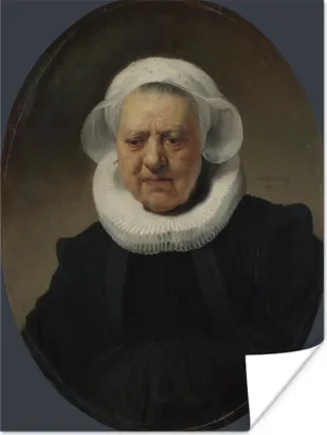Produktbild von MuchoWow® Poster Porträt von Aechje Claesdr - Rembrandt van Rijn 120x160 cm - Wandbilder