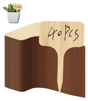 Produktbild von 40er Pflanzenschilder Set, wetterfest, wiederbeschreibbar, Garten Pflanzenmarkierer, Blumenetiketten, Garten Zubehör