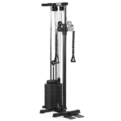 Produktbild von DIONE CW60 - Single Pulley - Cable Crossover - Mit 60KG Gewichten - Erweiterbar bis 90 kg - Wandbefestigung - Kabelzugturm - Latzugturm