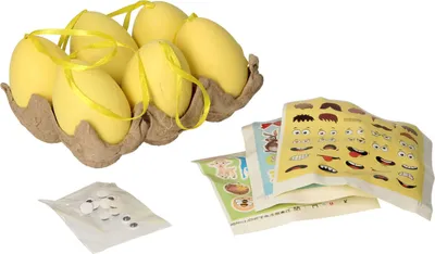 Image de Décoration d'oeufs de Pâques avec des autocollants, 6pcs.