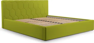 Produktbild von Polsterbett, Doppelbett mit Gepolsterter Kopfteil, Bett mit Kopfstütze, Bettkasten und Lattenrost, Rahmenbettgestell, Samststoff, Stauraumbett - Bett 02 - 140x200 - Green (TRINITY 12)