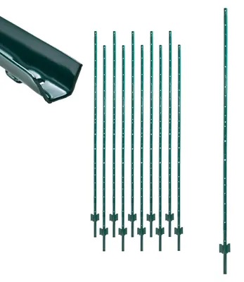 Produktbild von TRUTZHOLM 10x U-Profil Zaunpfosten 213 cm Stahl pulverbeschichtet